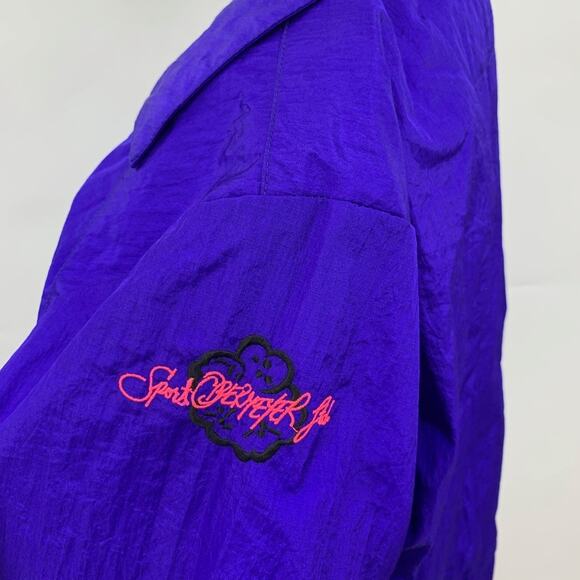 Vintage Obermeyer Jacket Womens M Medium Blue Snap Buttons Big Top Lightweight - Picture 5 of 11